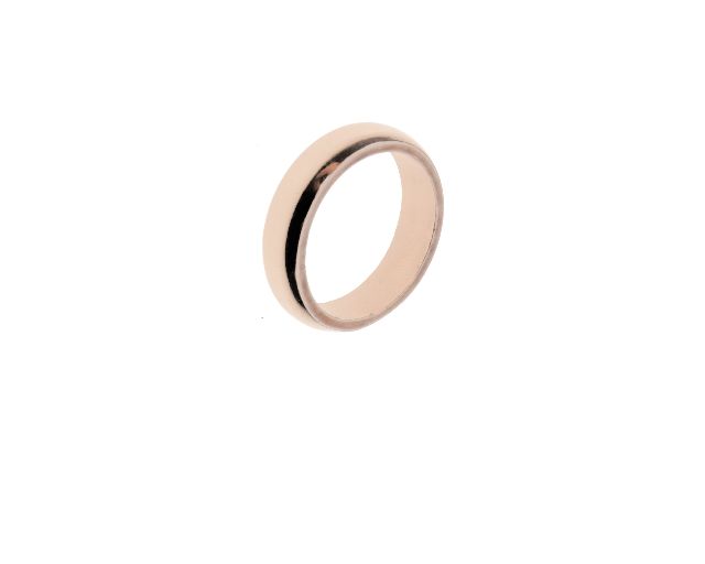 Wedding ring silver glossy copper