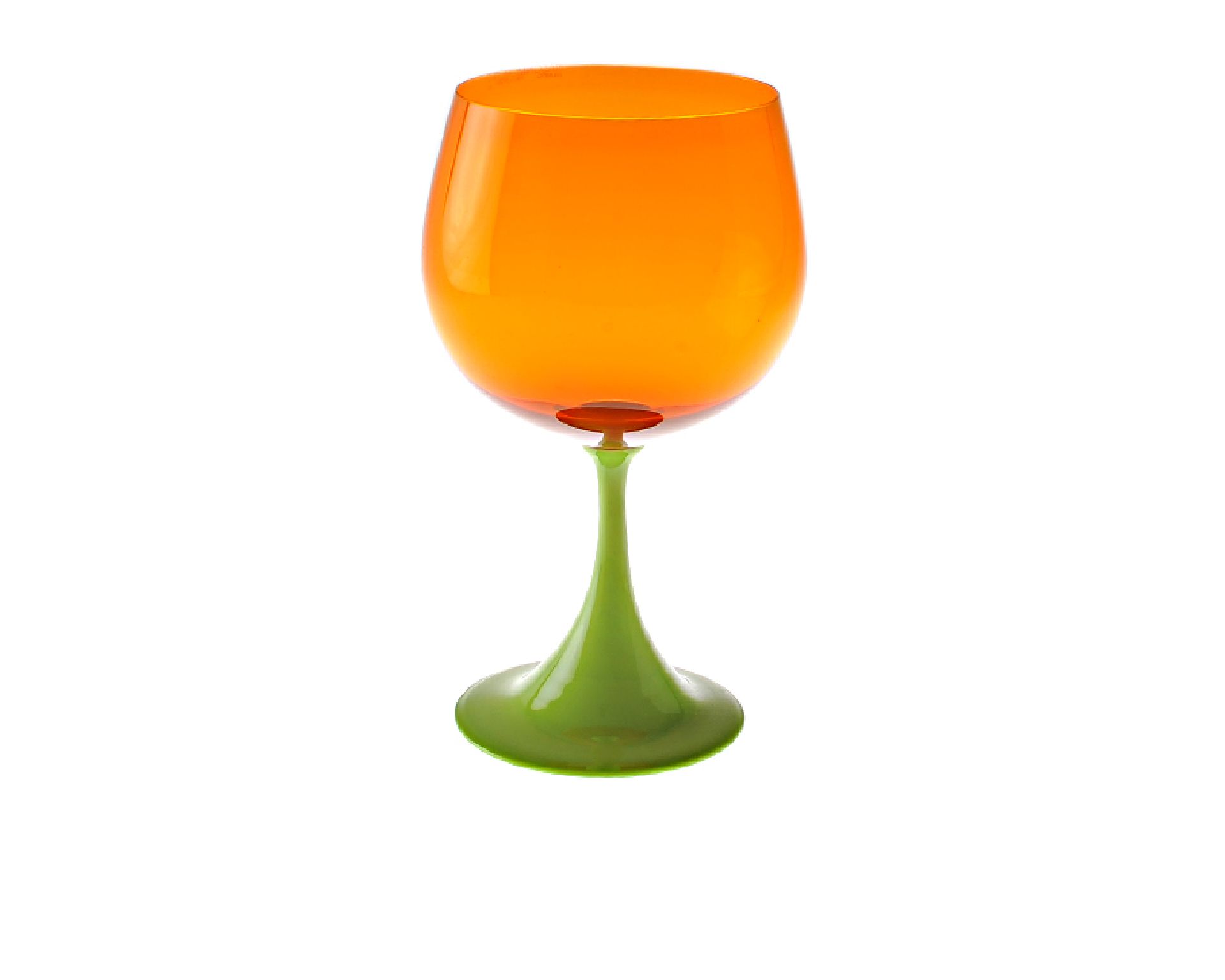 Calice Borgogna Burlesque Vetro Di Murano Pisello Arancio Nasonmoretti 56349 843bur06bg