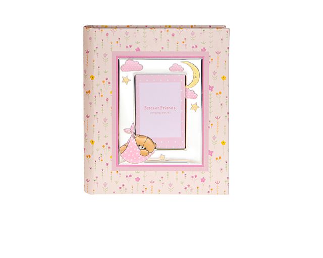 Album forever friends pink teddy bear with photo frame