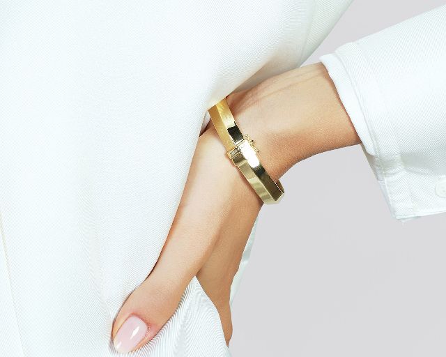 Rigid Bracelet Classica In Gilded Bronze Unoaerre 190725 9262763016exb011