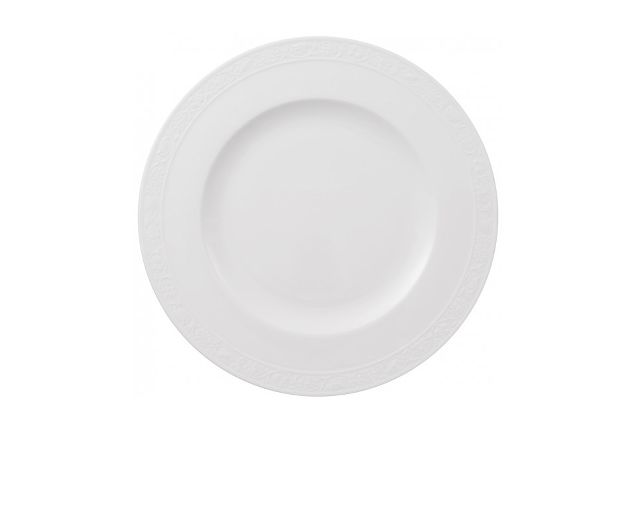Dinner plate white pearl porcelain
