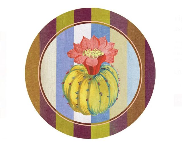 Round rigid tablemat cactus grusonii