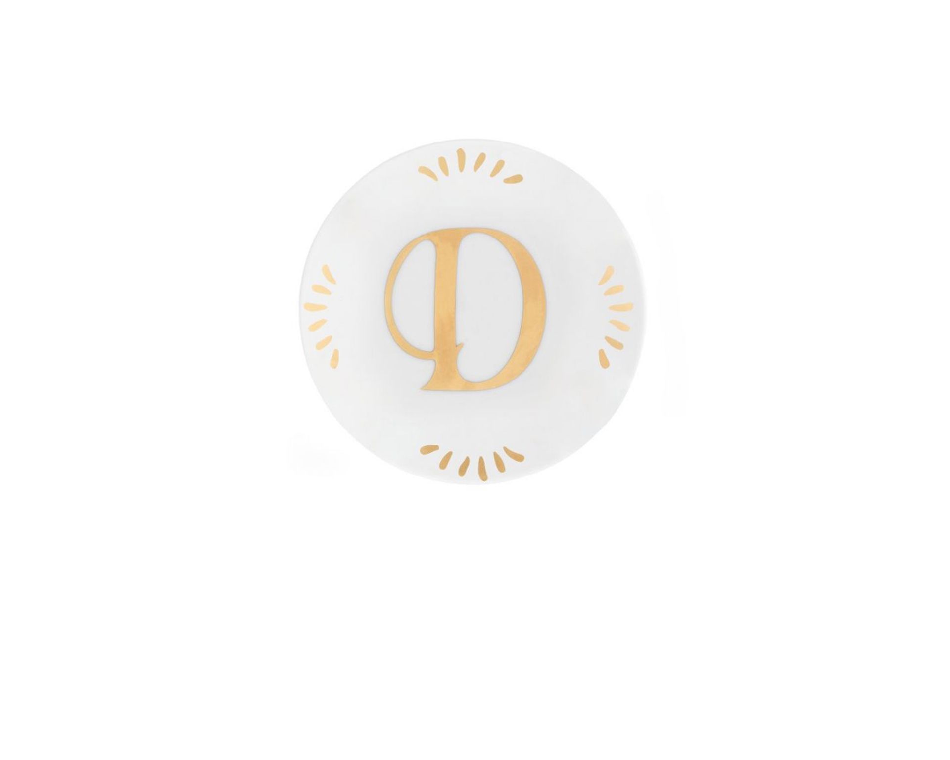 Little Plate Lettering Porcelain Letter D Bitossi Home 162597 954let00004