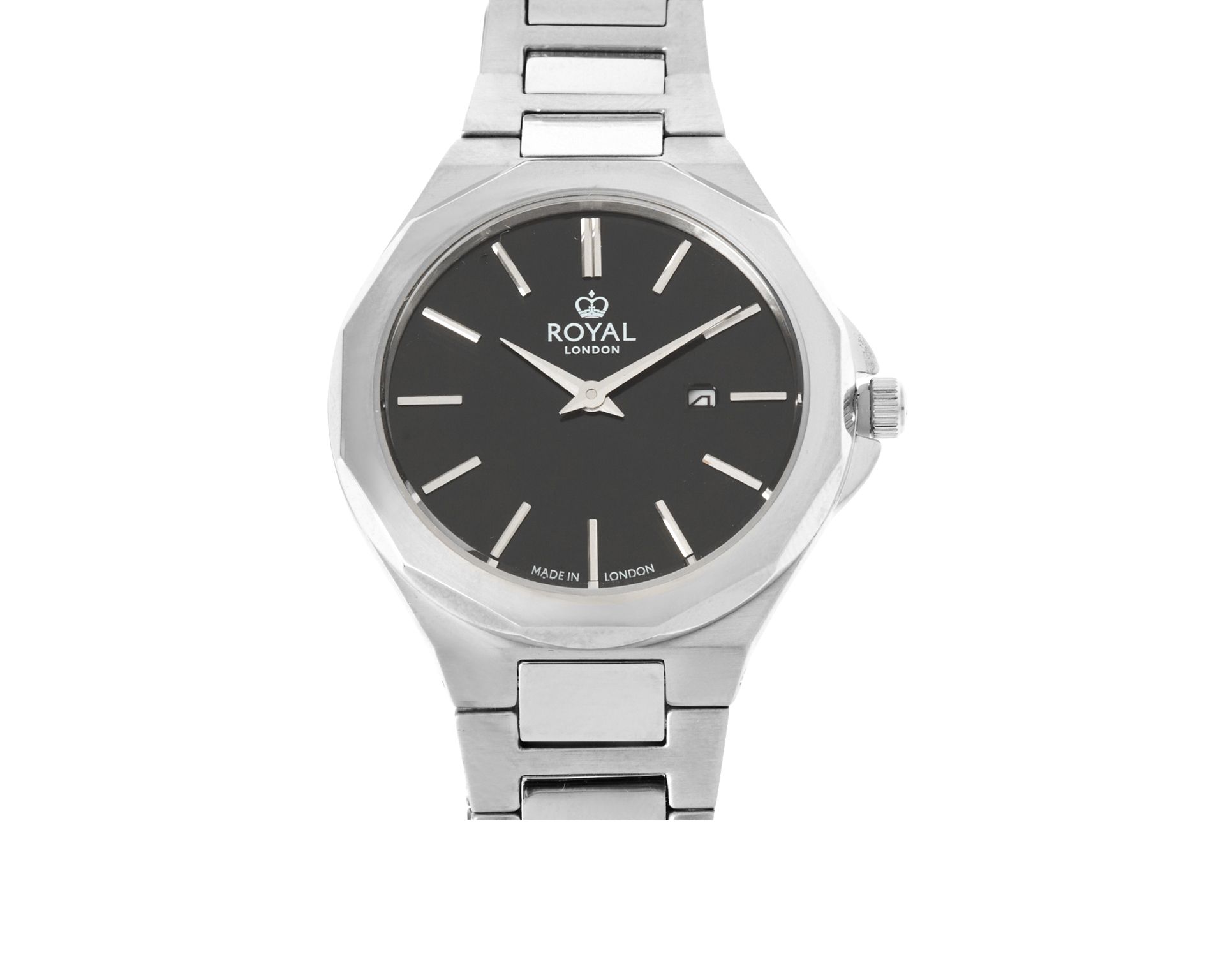Orologio Da Polso Donna Acciaio Con Quadrante Nero Royal London 188661 888rl2148001