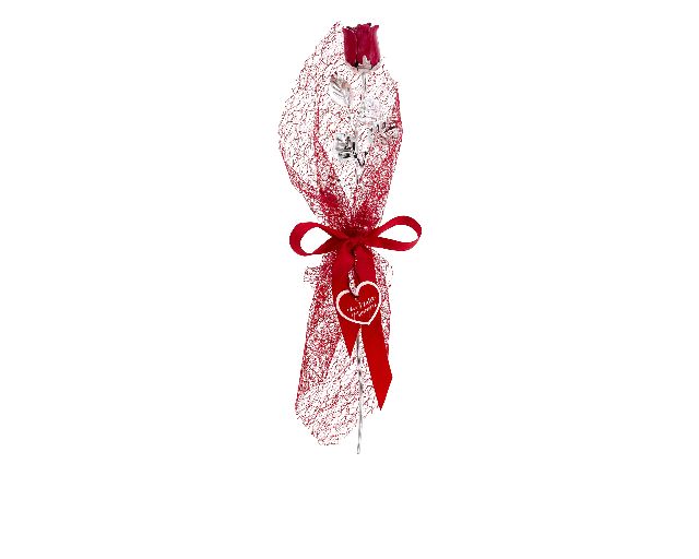 Bouquet con rosa rossa
