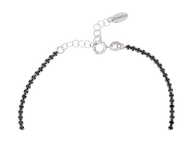Bracciale Tennis Argento Con Zirconi Neri Selezione Zanolli 180363 726xbr254nr