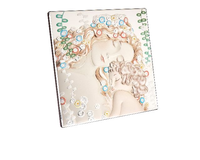 Pannello le tre erà di klimt argento pvd