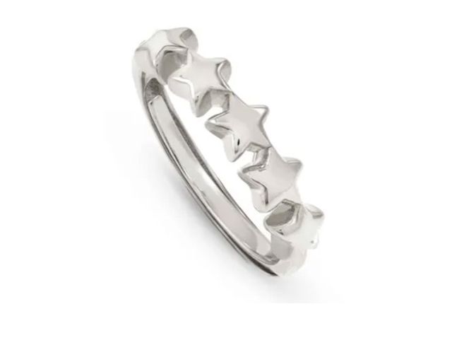 Anello armonica argento stelle
