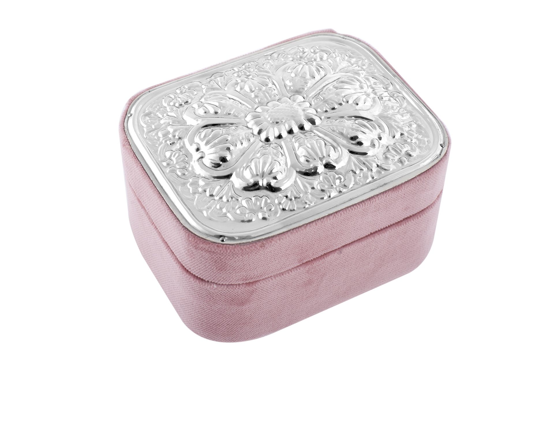 Scatola Portagioie Argento E Velluto Rosa Selezione Zanolli 8636 248sc531ra