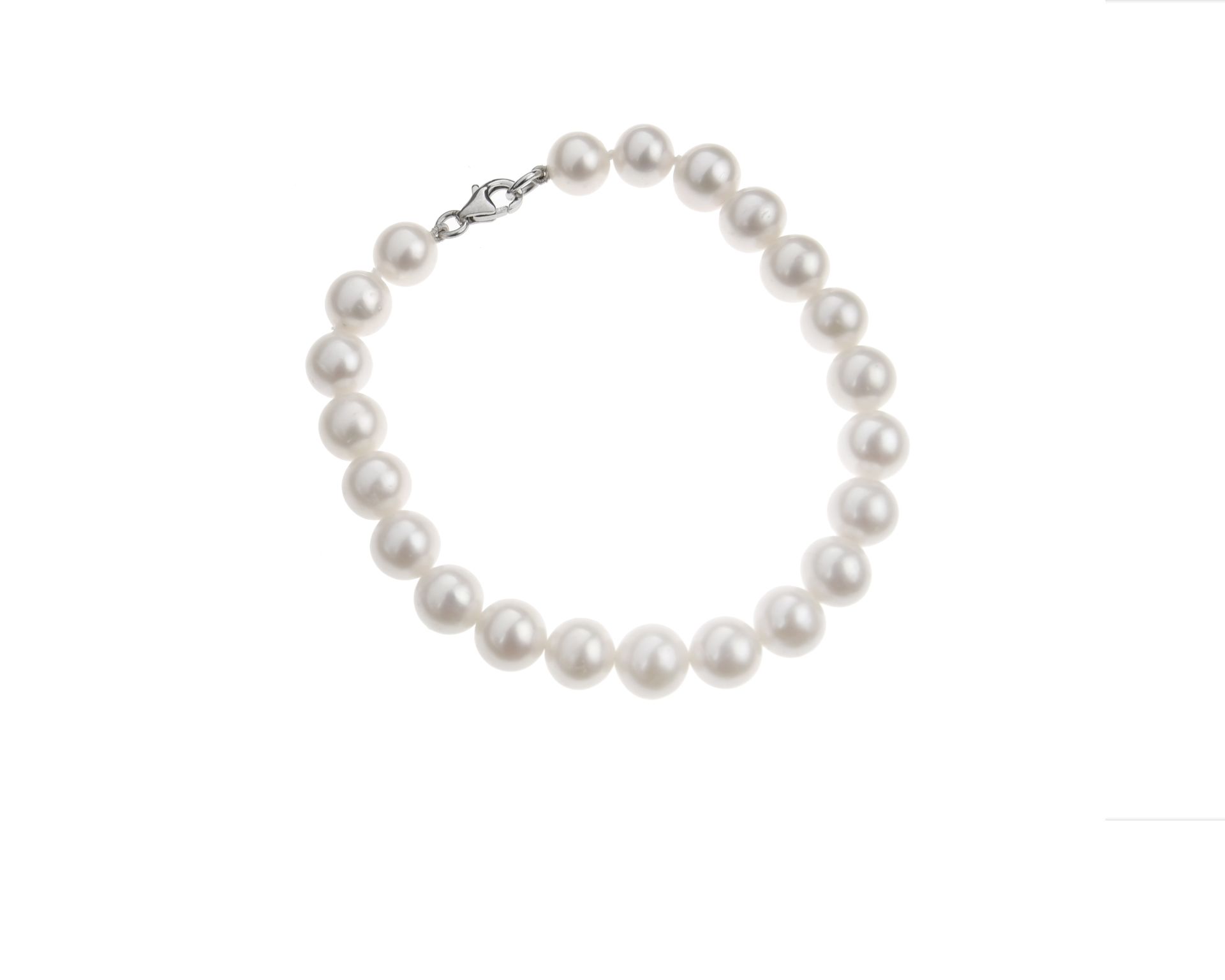 Bracciale Oro 750 E Perle Bianche Coltivate 24 Mesi Selezione Zanolli
