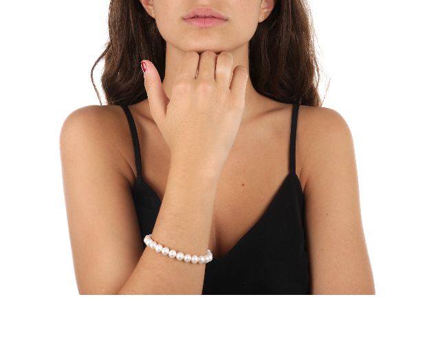 Bracciale Oro 750 E Perle Bianche Coltivate 24 Mesi Selezione Zanolli