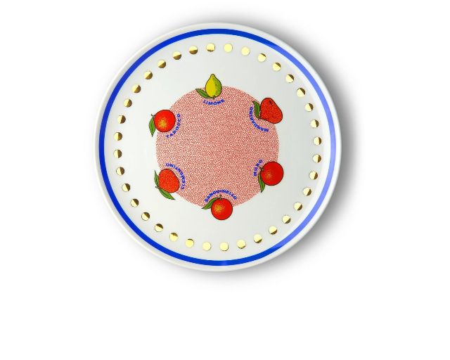 Round platter bel paese porcelain