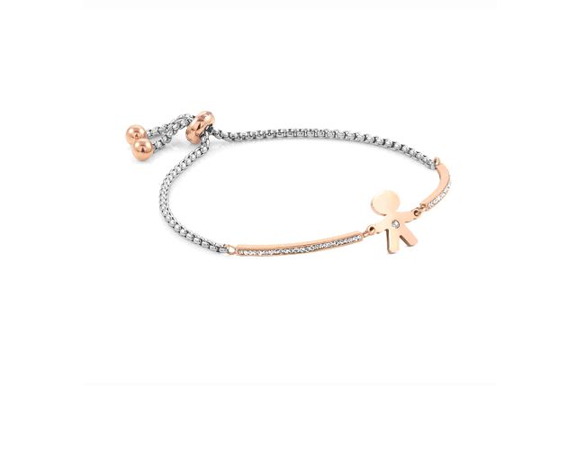 Bracelet milleluci steel boy and zircons