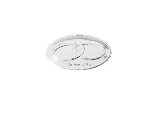 Oval plaque bilaminated silver wedding or 25th wedding anniversary