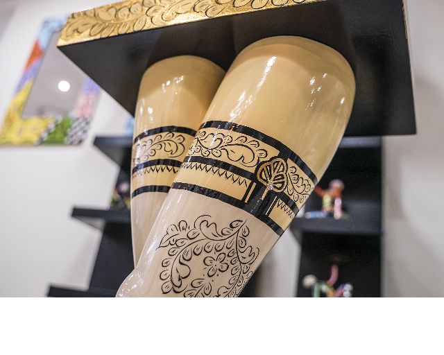 Console Table Ladys Legs Hand Painted Toms Drag 145469 753td4397