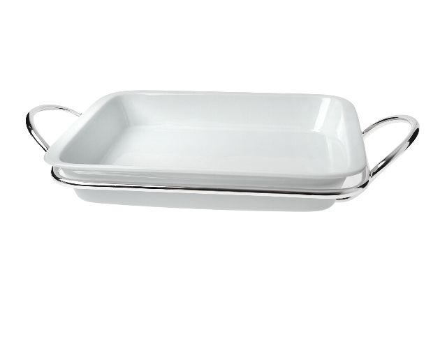 Pirofila rettangolare silver plated
