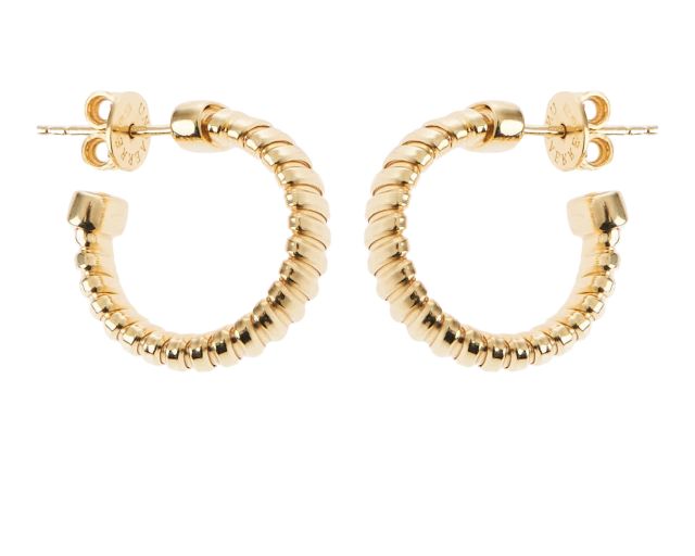 Orecchini a cerchio premium argento dorato