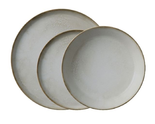 Plate service shade tierra porcelain 12 pieces