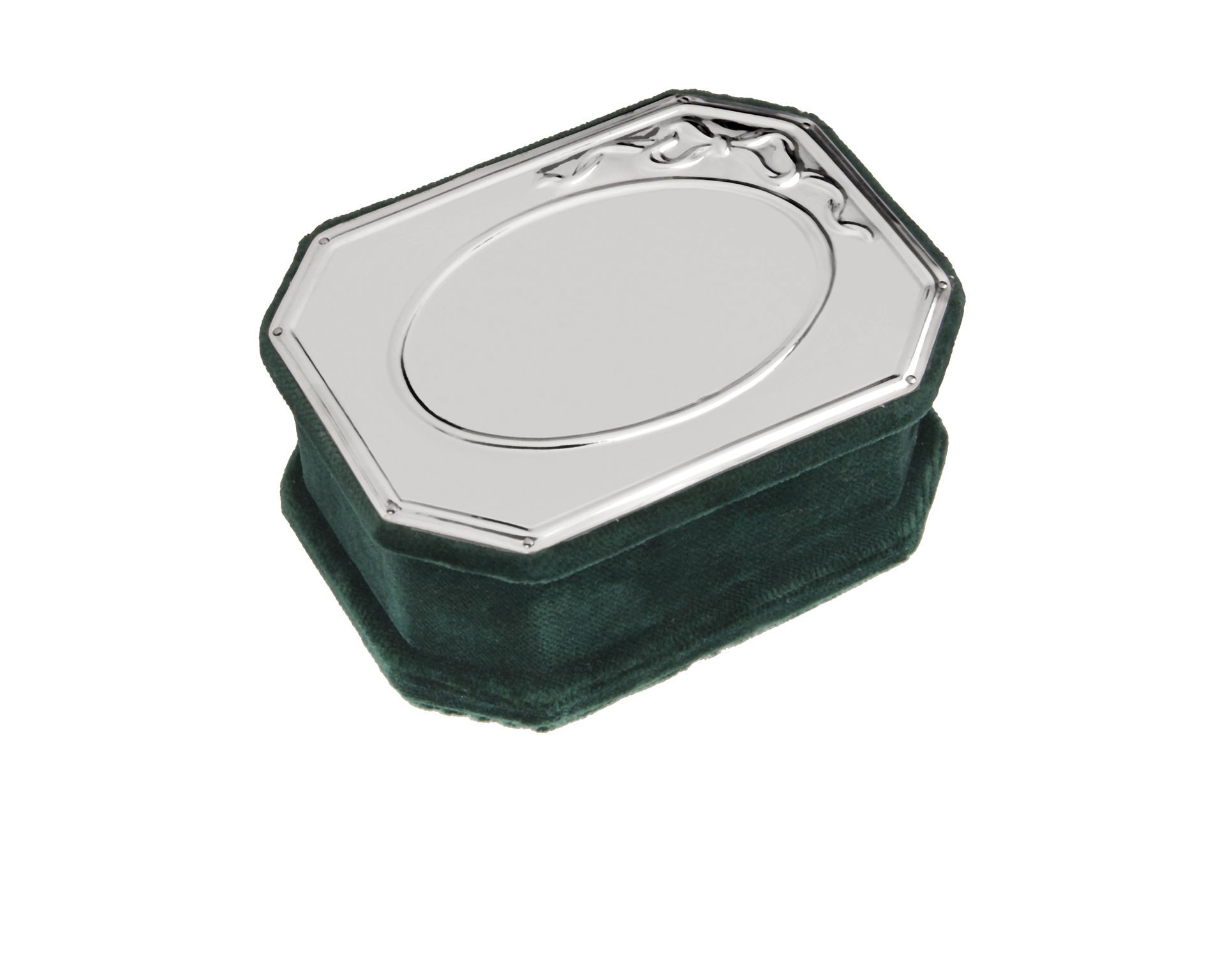 Jewellery Box Silver And Green Velvet Selezione Zanolli 8648 248sc534v