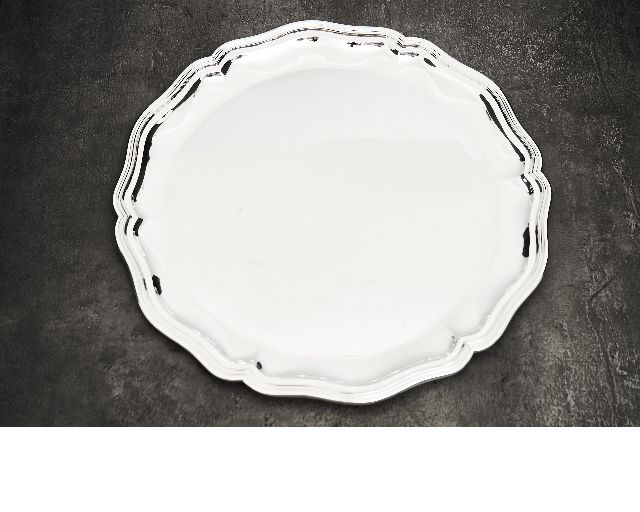 Round tray silver 860 grammi in 700 style