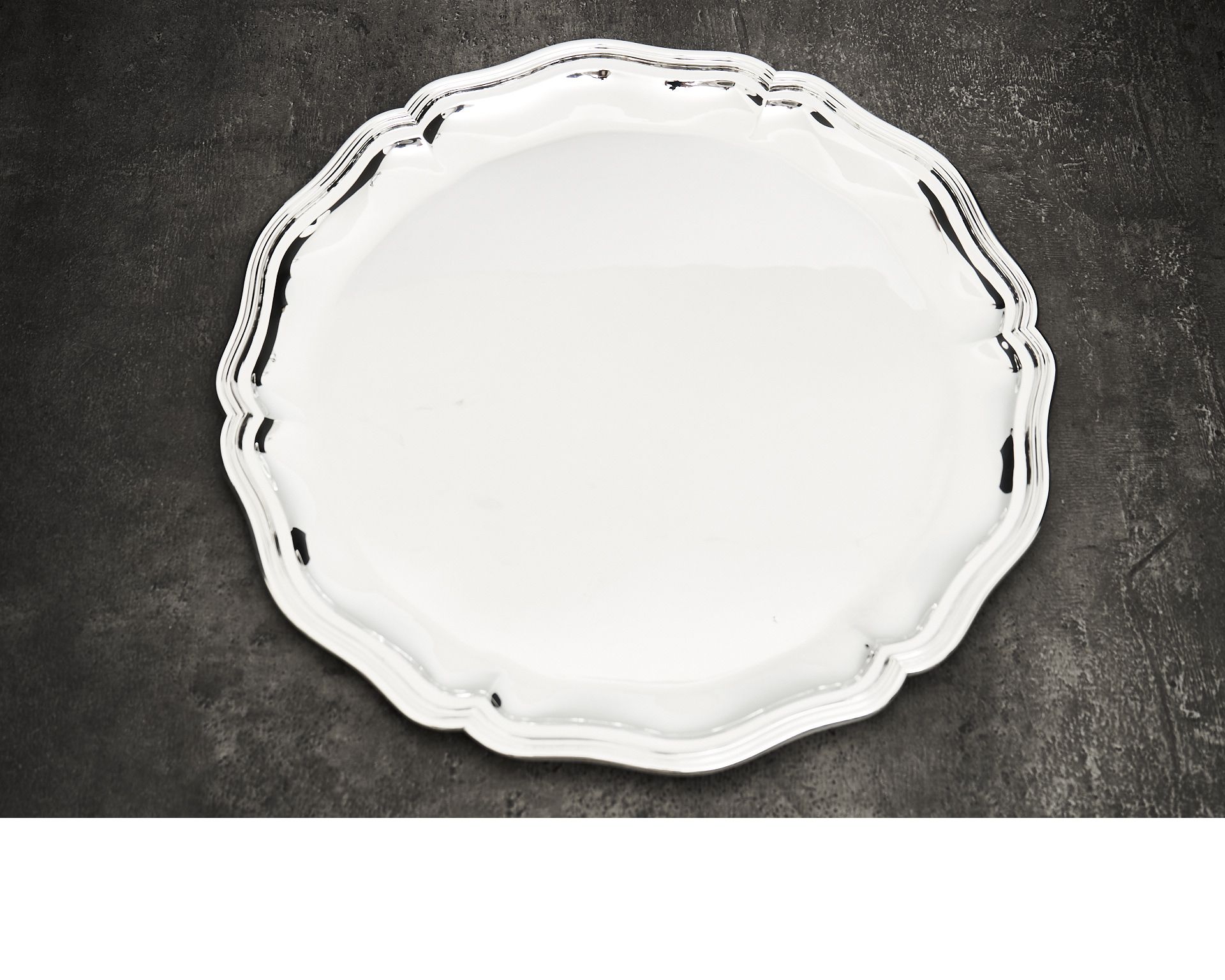 Round Tray Silver Zanolli Vintage 187199 Us0007609