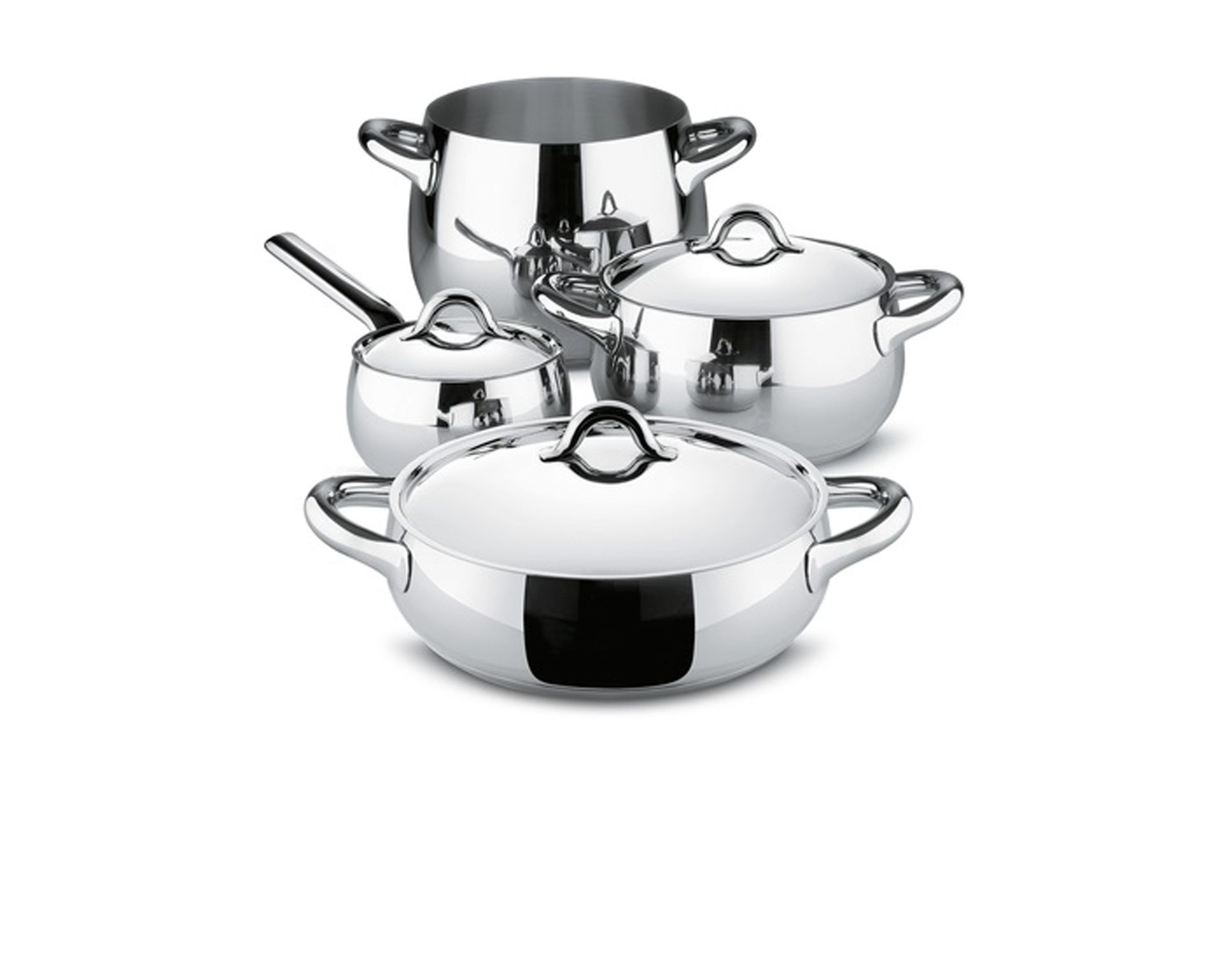 Pots Set Mami Steel 7 Pieces Alessi 128959 902sg100s7