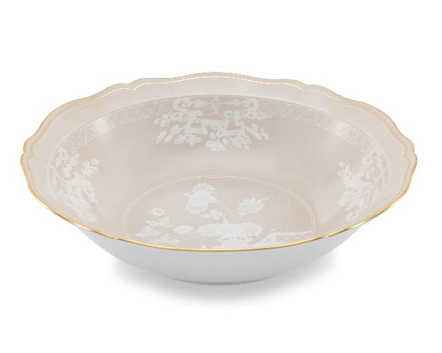 Serving soup plate oriente italiano meringa porcelain