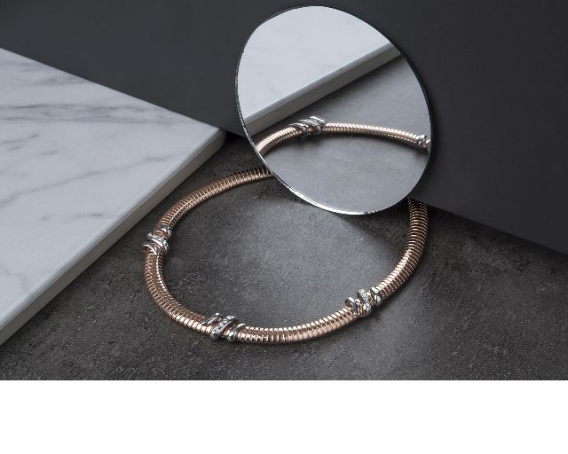 Collana Argento Tubogas Con Cristalli Bianchi Selezione Zanolli 164622 834cf1717rhr