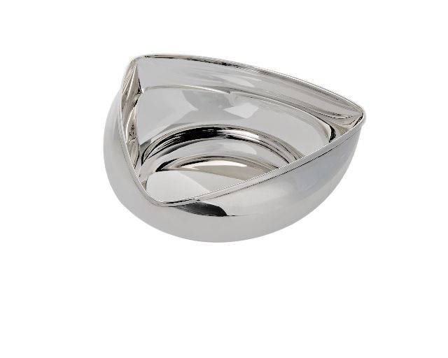 Triangular bowl silver plated