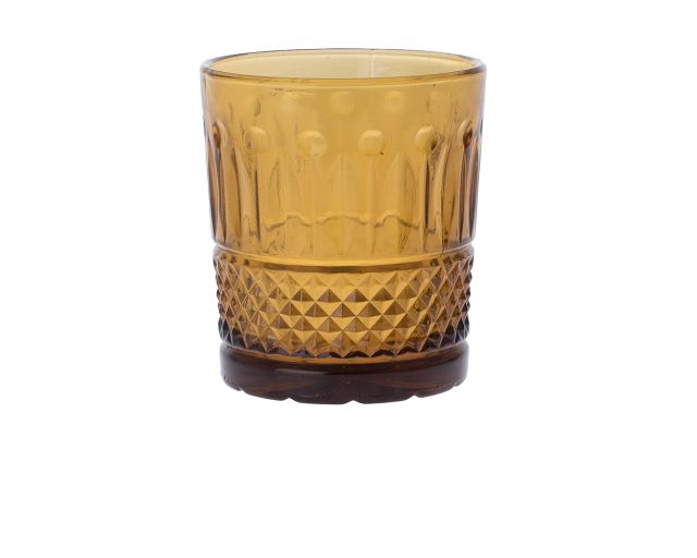 Bicchiere acqua barocco ambra
