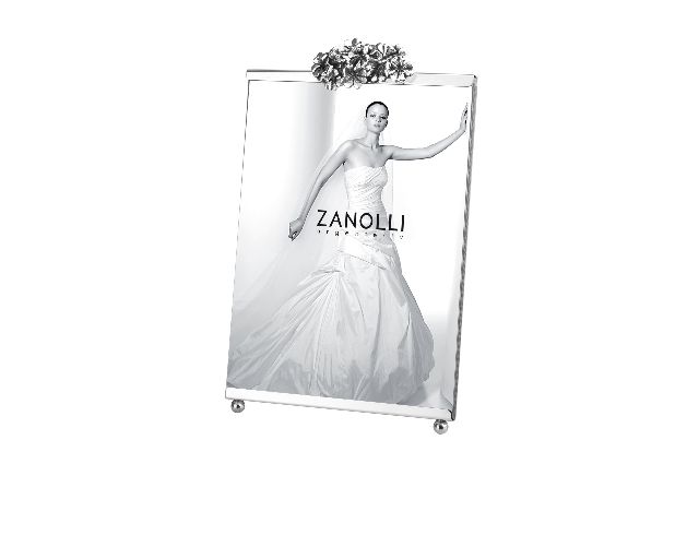 Cornice quadrifogli argento