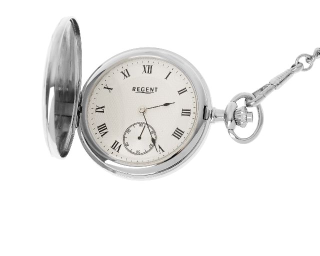 Orologio da taschino regent acciaio con blasone