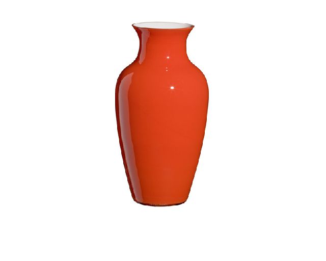 Vaso i cinesi vetro di murano albore arancione bianco