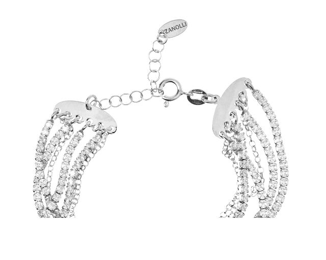 Bracelet Silver With White Zircons Selezione Zanolli 178066 726br1631a