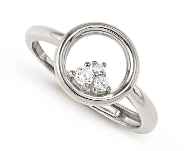 Anello dreams beats argento tondo con zirconi