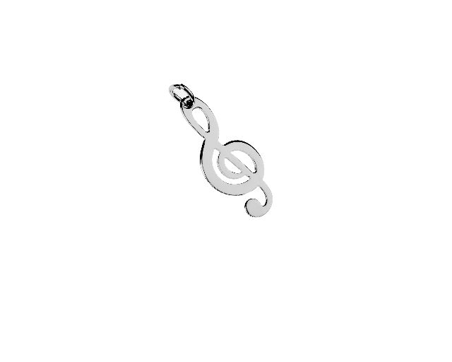 Ciondolo chiave di violino argento