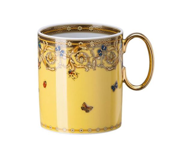 Mug le jardin anniversary porcelain yellow