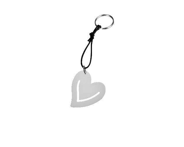 Segnalibro cuore silver plated e portachiavi