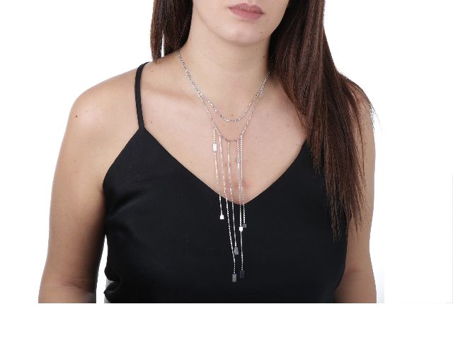 Collana Argento Multifili E Piastrine Selezione Zanolli 159812 935d5053hk0200r