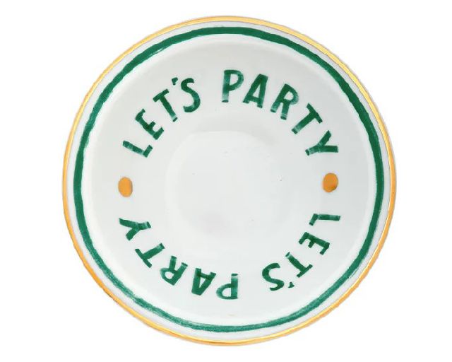 Ciotola the club porcellana let's party verde