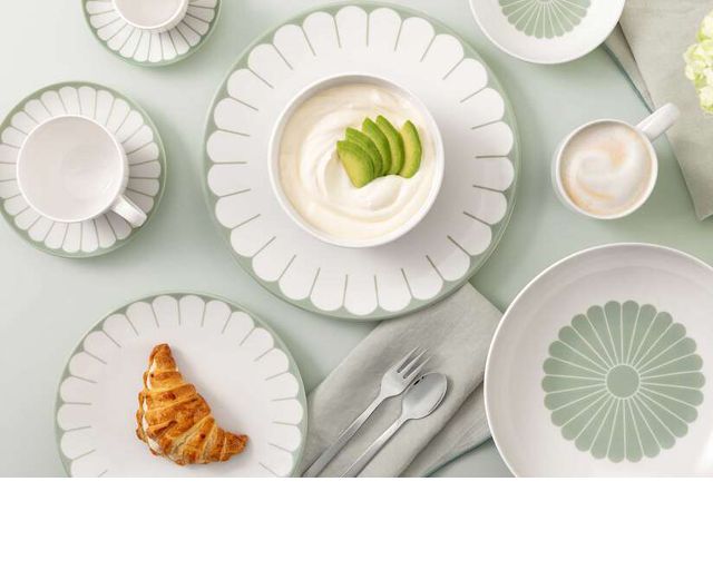 Coffee Cup Saucer Fleur Vert Porcelain Villeroy E Boch