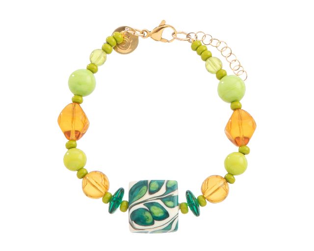 Bracciale coral bay vetro di murano verde
