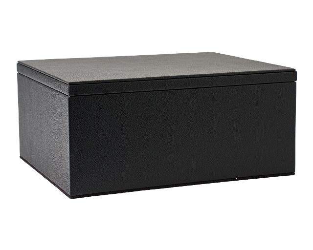 Watch case black faux leather