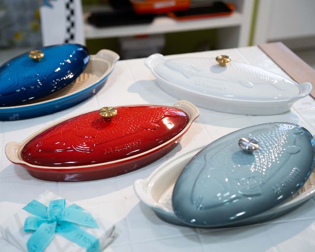 Pesciera Tradition Gres Sea Salt Con Coperchio Le Creuset