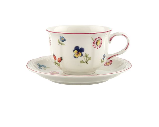 Tazza the con piatto petite fleur porcellana