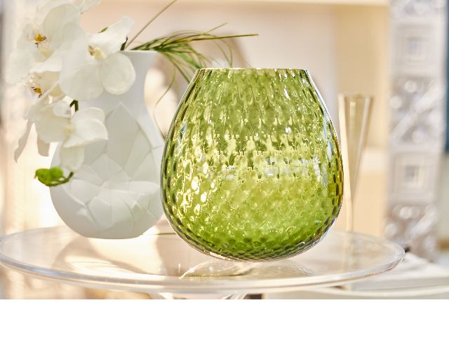 Vaso Portacandela Macrame Xl Vetro Di Murano Color Verde Soraya Nasonmoretti 174263 843macramexlvsb