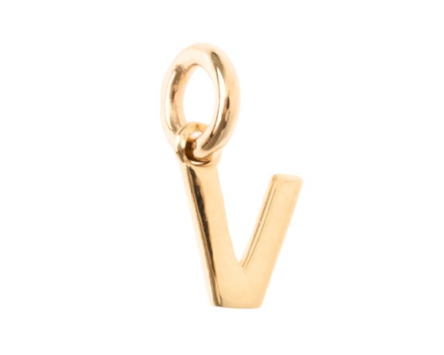 Ciondolo lettera v oro 750‰