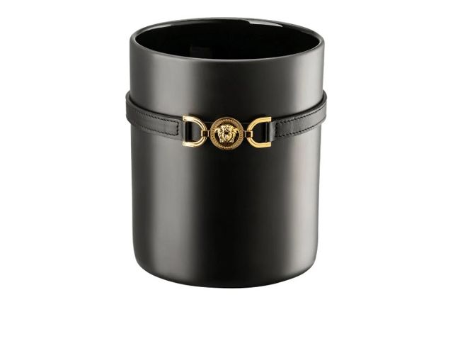 Vase medusa 95 porcelain black