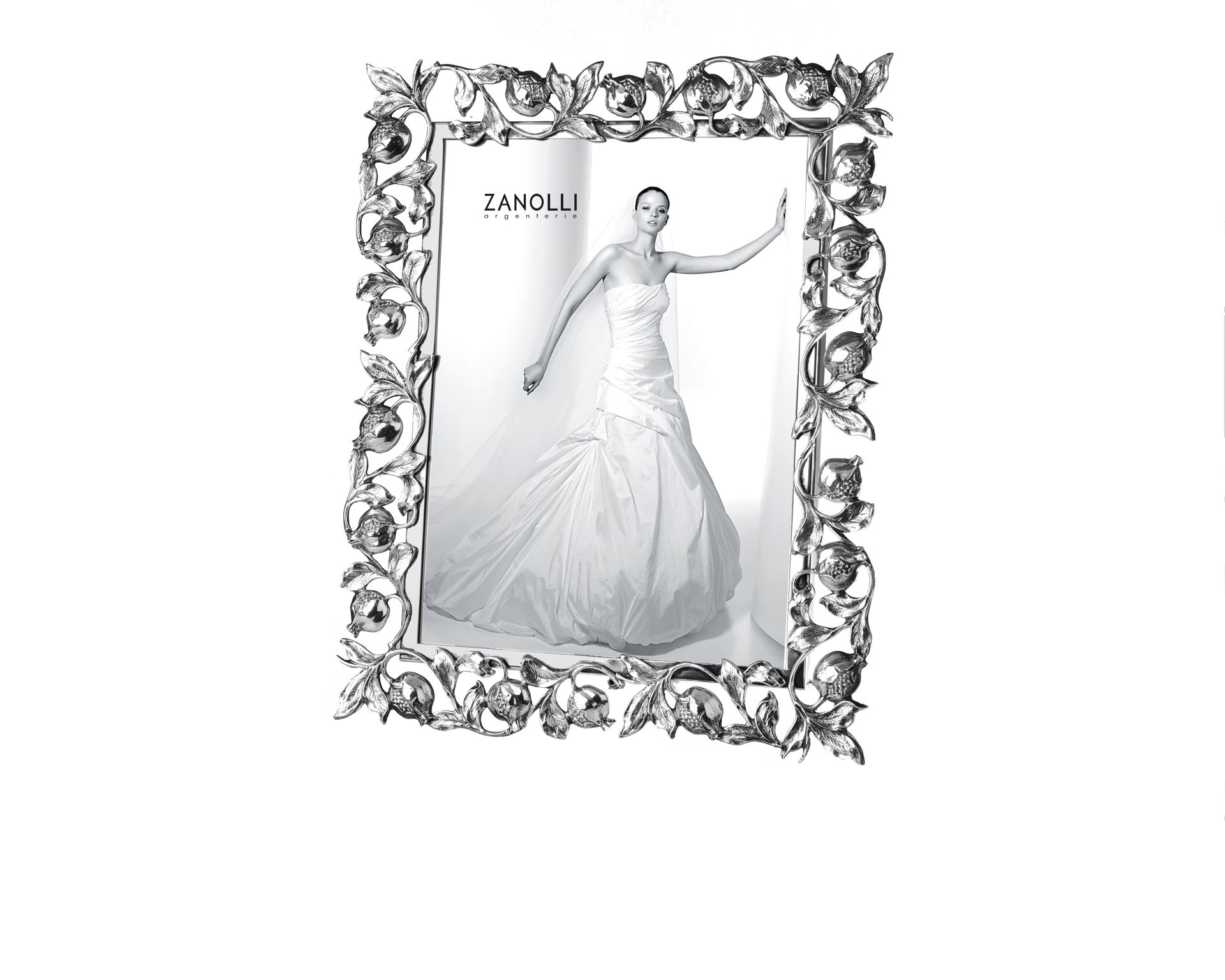 Picture Frame Pomegranates Silver Selezione Zanolli