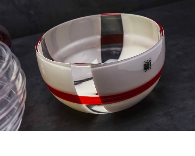 Coppa Mignon Vetro Di Murano Rosso Latte Carlo Moretti 137688 677661rl